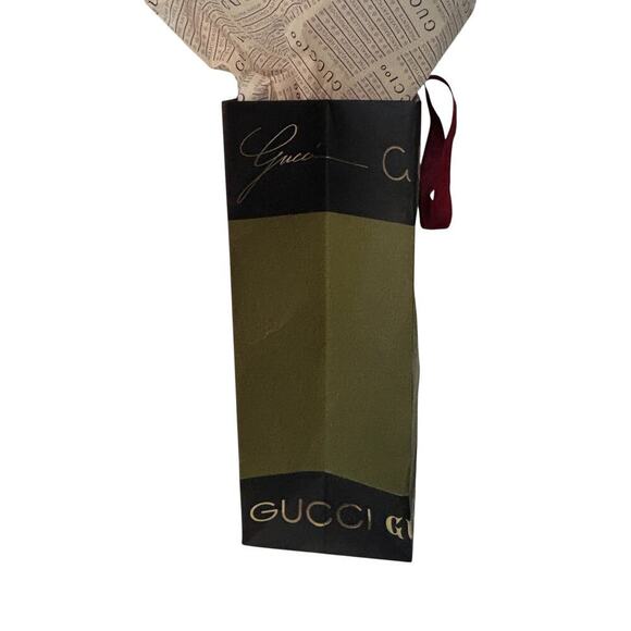 Gucci Shopping Gift Bag with Logo Tissue Paper & Ribbon Authentic Packaging - Picture 4 of 8